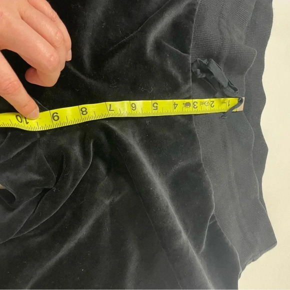 Zella Black Velour Velvet Drawstring Pants Size Large - Picture 8 of 9